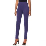 MOTTO Women's Ponte Knit Convertible Zipper Pants Navy Medium