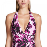 Calvin Klein Women's Pleated Halter One Piece Swimsuit