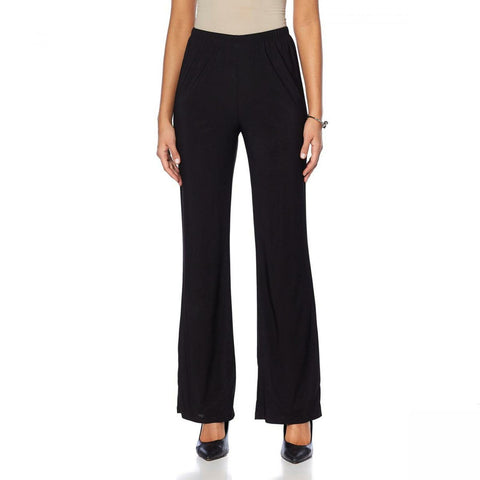 Slinky Brand Women's Plus Size Knit Flare Leg Pants