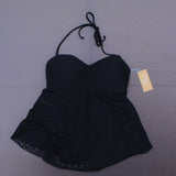 Kona Sol Women's Crochet Flyaway Bandeau Tankini Swim Top