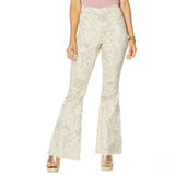 DG2 by Diane Gilman Plus Petite Classic Stretch Printed Flare Jeans