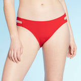 Xhilaration Women's Ribbed Strappy Hipster Bikini Bottom