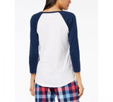 Jenni by Jennifer Moore Women's Raglan Sleeve Pillow Fight Pajama Top