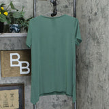 NWT JM Collection Women's Ring Handkerchief Hem Knit Top. 100097749MS Medium