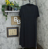NWT Du Jour Plus Size Button Front Shirt Midi Dress With Tie Detail 1X