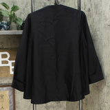 Heidi Daus Women's Signature Accent Open Front Jacket Black Large