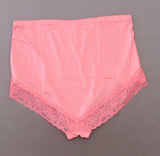 New Rhonda Shear Womens Smooth Pinup Brief With Lace Trim. 650181-1-NEW X-Large