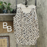 DG2 by Diane Gilman Women's Printed Media Easy Tank Top Neutral Leopard XL