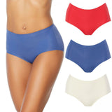 Rhonda Shear Women's 3 Pack Invisible Body Brief Panties
