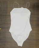 Wild Fable Women's Spaghetti Strap Bodysuit White S