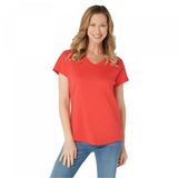 Isaac Mizrahi Live! Women's Essentials Pima Cotton Dolman Sleeve T-Shirt