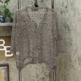Nina Leonard Women's Coconut Button Knit Bolero Cardigan
