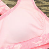 Xhilaration Women's Floral Ribbed Racer Bralette Bikini Top