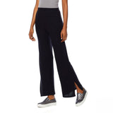 Soft & Cozy Women's Brushed Hacci Knit Pants with Pockets Black XL