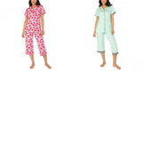 Munki Munki Women's 2 Piece Capri Pajama Set
