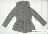 Xhilaration Women's Faux Wool Wrap Jacket White / Black Medium
