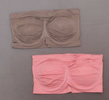 Rhonda Shear Plus Size 2 Pack Underwire Bandeau Bras with Removable Pads