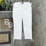 NYDJ Women's Capri Jeans With Drawcord Hem Optic White 8