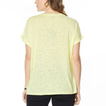 DG2 by Diane Gilman Women's Plus Size Slub Burnout Pocket T-Shirt