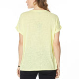 DG2 by Diane Gilman Women's Plus Size Slub Burnout Pocket T-Shirt