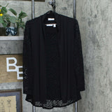 Susan Graver Women's Liquid Knit And Lace Cardigan And Tank Top Set