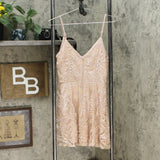 Speechless Women's Junior Fit Shimmer Embroidered Fit & Flare Dress Beige 5