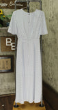Who What Wear Women's Flutter Sleeve Paneled Maxi Dress