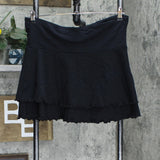 Wild Fable Womens Ruched Tie Front Strapless Blouse Shirt Top Black XL