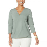 MarlaWynne WynneLayers Women's Twist Front Surplice Knit Top