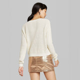 Wild Fable Women's V-Neck Cropped Sweater