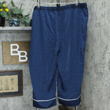 AnyBody Plus Size Piped Satin Pajama Pants