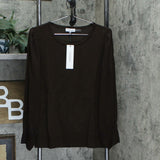 Calvin Klein Women's Sheer Sleeve Fine Guage Knit Sweater