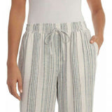 Briggs Women's Linen Blend Pull On Elastic Waist Pants