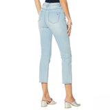 DG2 by Diane Gilman Women's Classic Stretch Pinstripe Crop Jeans
