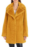 Avec Les Filles Women's Faux Fur Notched Collar Coat