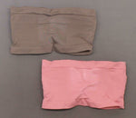 Rhonda Shear 2 Pack Underwire Bandeau Bras Removable Pads Mocha/Pink Plus 1X