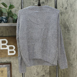 Hippie Rose Women's Junior Fit V-Neck Chenille Sweater