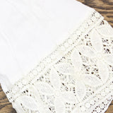 DG2 by Diane Gilman Plus Crochet Trim Bell Sleeve Crinkle Top