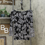 INC International Concepts Women's Floral-Print Tiered Ruffle Peasant Top