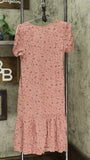 Wild Fable Women's Floral Print Short Sleeve V-Neck Button-Down Midi Dress