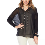 MarlaWynne WynneLayers Women's Mixed Media Pullover Top