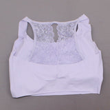 Rhonda Shear Women's Body Bra With Lace Back Lavender Large