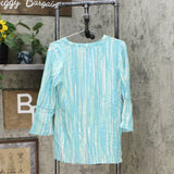 Gloria Vanderbilt Women's Nova Flutter Sleeve Blouse