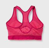 Puma Women's 2 Pack Active Performance Sports Bras Pink / Gray Medium
