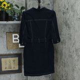 INC International Concepts Women's Belted 3/4 Sleeve Denim Shirt Dress