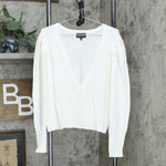 NWT Danielle Bernstein Plus Size Puff Sleeve Cardigan Sweater. 719MS069W Plus 3X