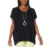 MarlaWynne WynneLayers Women's Cap Sleeve Panel Knit Top