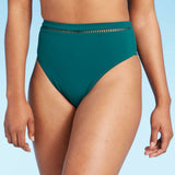 Shade & Shore Women's Ladder High Waist High Leg Extra Cheeky Bikini Bottom