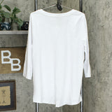 NWT Isaac Mizrahi Live! Essentials Pima Cotton 3/4 Sleeve Top. A300290 XS