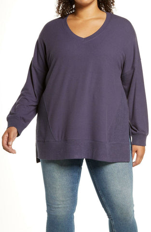 Melloday Women's V-Neck Cozy Sweater Knit Top